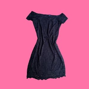 Black lace dress